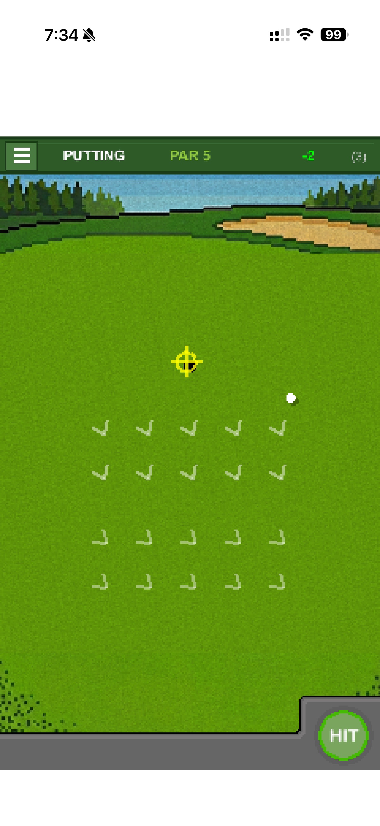 Retro Golf putting on the green