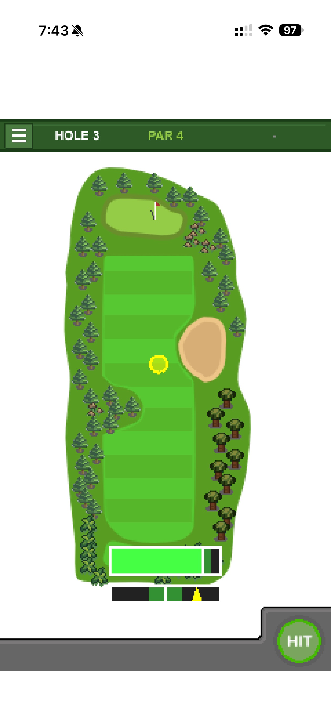 Retro Golf swing timing mechanic