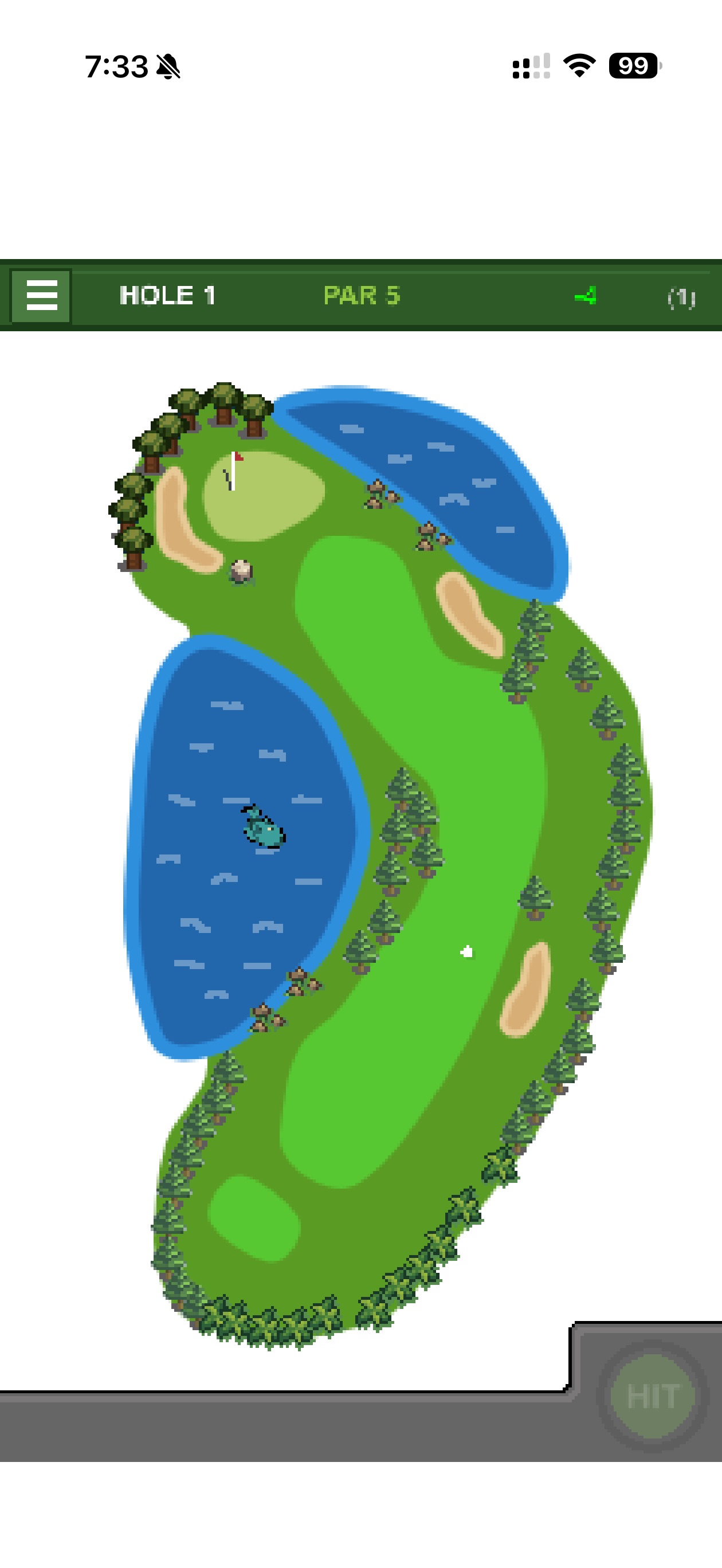 Lakeside Links Hole 1 layout