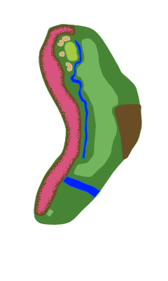 Georgia Greens Hole 13 layout